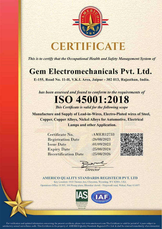 OHSAS 45001-2018 Occupational Health and Safety Management System Certification